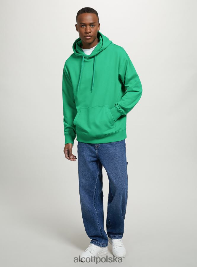 odzież Alcott bluza z kapturem i kieszenią kangurką wh1 ecru mężczyźni 2TXFF6890