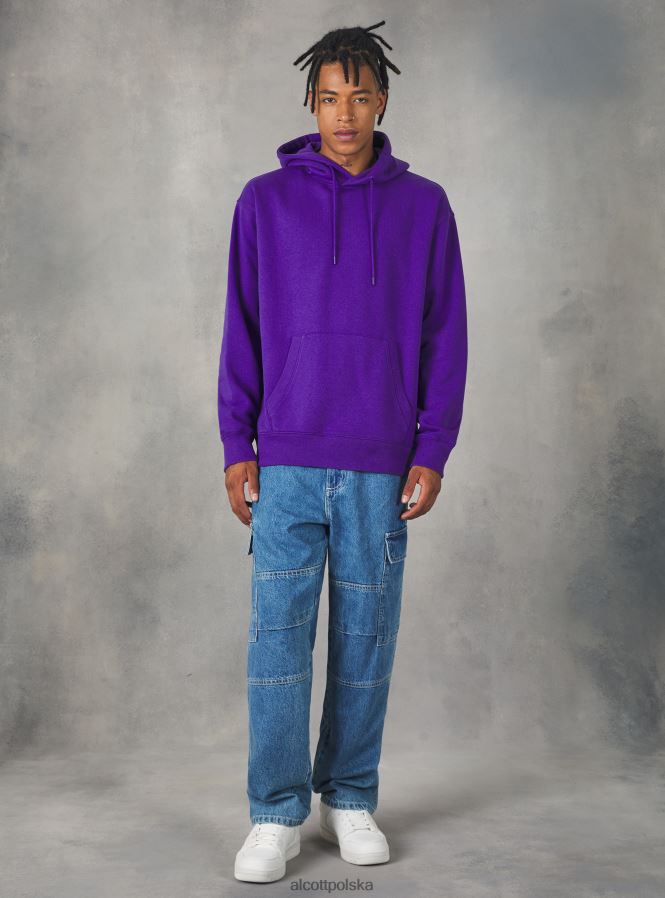 odzież Alcott bluza z kapturem i kieszenią kangurką wh2 biały mężczyźni 2TXFF6710