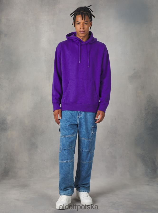 odzież Alcott bluza z kapturem i kieszenią kangurką wh2 biały mężczyźni 2TXFF6710