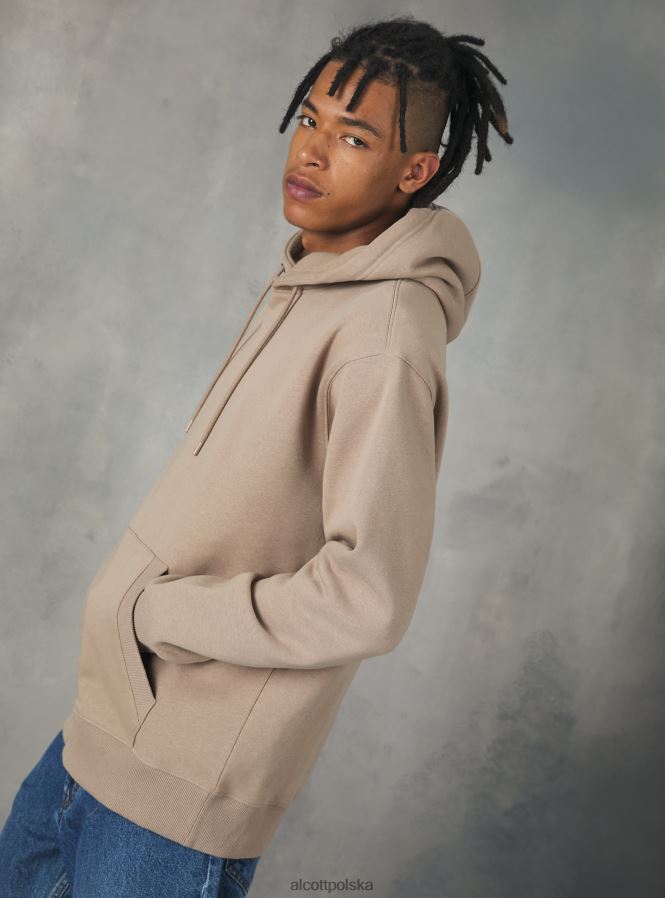 odzież Alcott bluza z kapturem i kieszenią kangurką wh2 biały mężczyźni 2TXFF6768