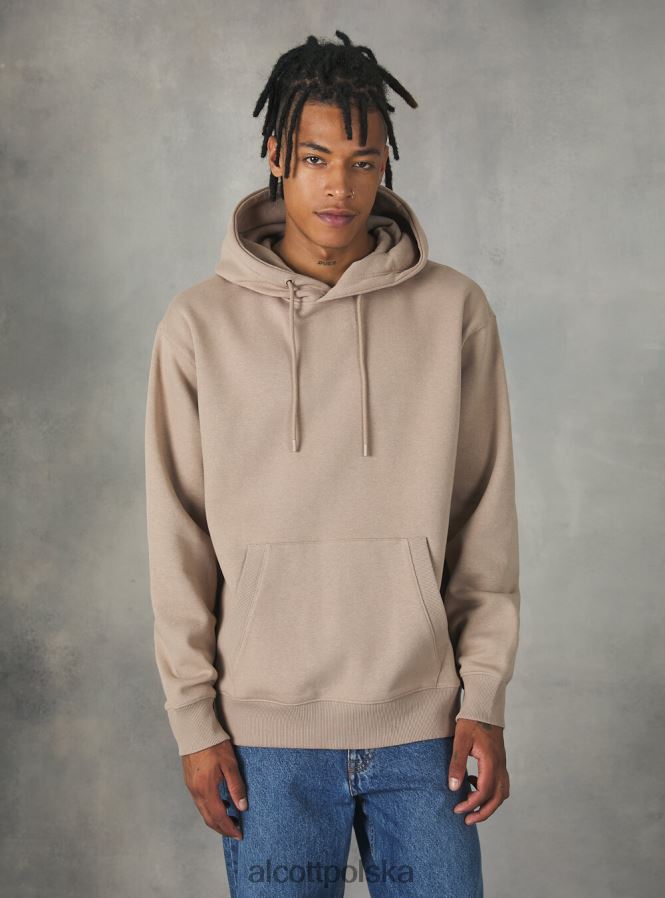 odzież Alcott bluza z kapturem i kieszenią kangurką wh2 biały mężczyźni 2TXFF6768