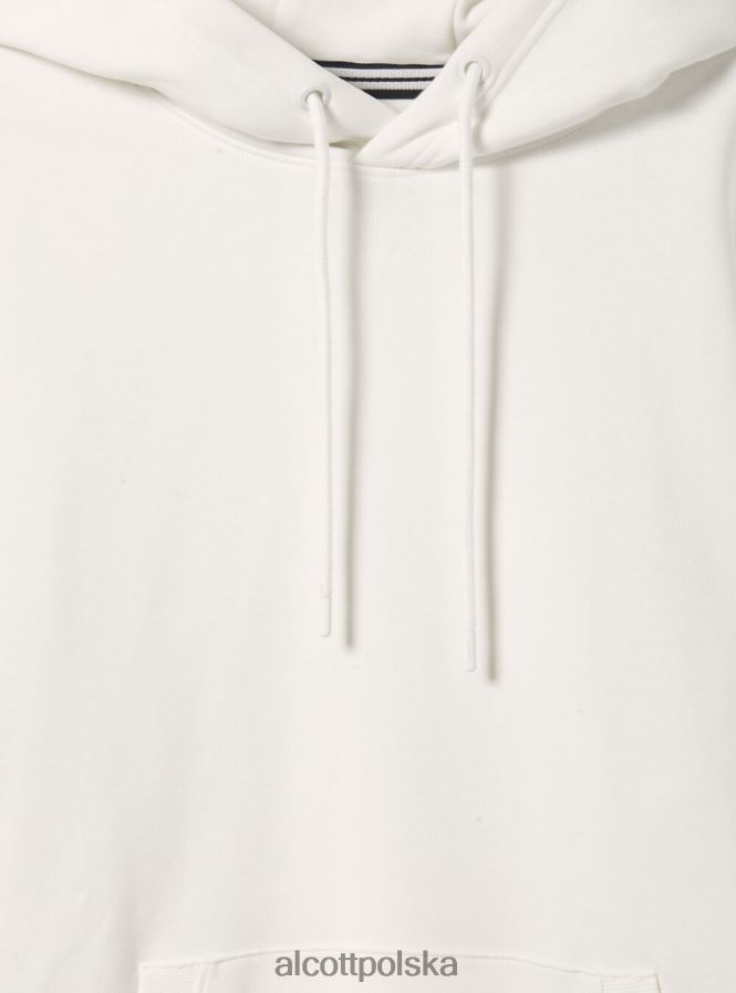 odzież Alcott bluza z kapturem i kieszenią kangurką wh2 biały mężczyźni 2TXFF6814