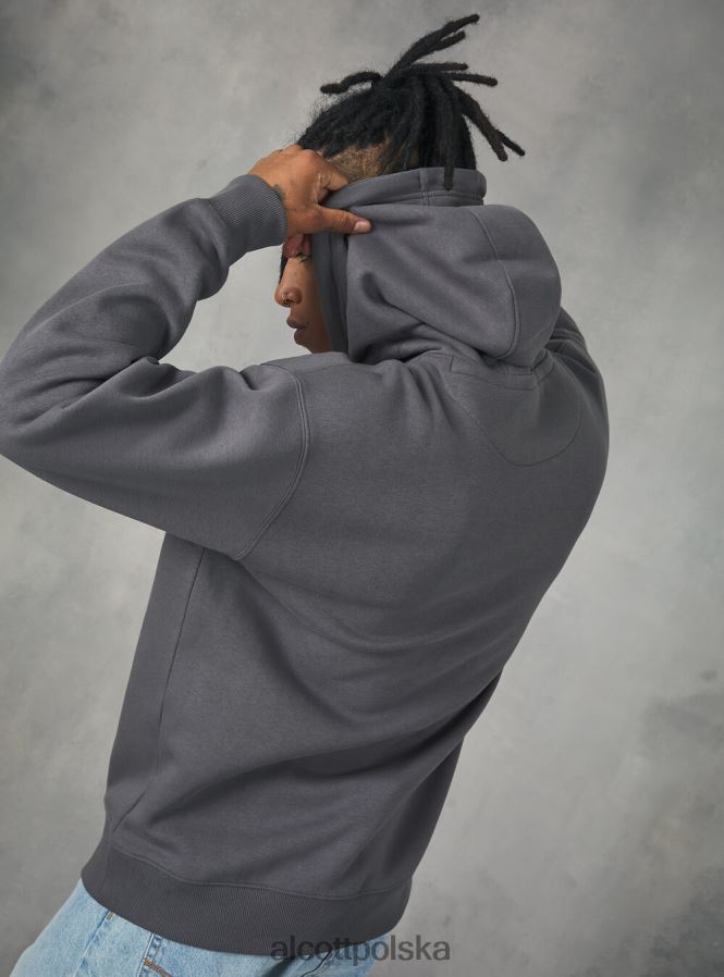 odzież Alcott bluza z kapturem i kieszenią kangurką wh2 biały mężczyźni 2TXFF6829