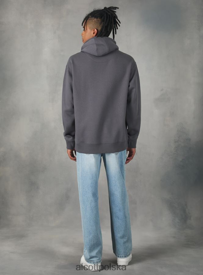 odzież Alcott bluza z kapturem i kieszenią kangurką wh2 biały mężczyźni 2TXFF6829