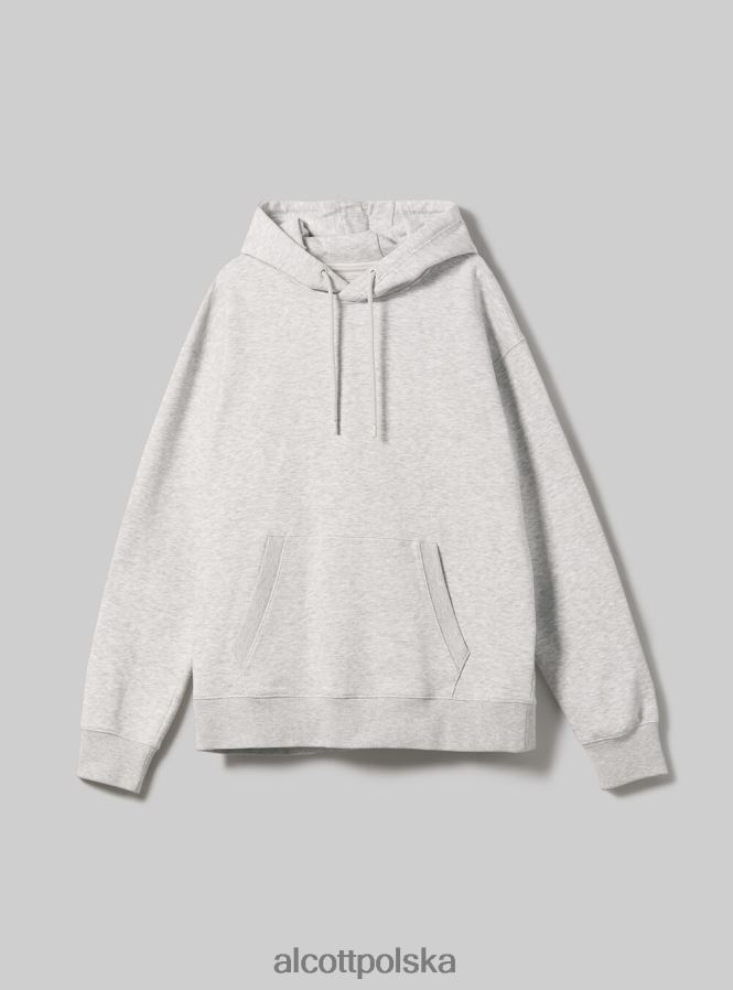 odzież Alcott bluza z kapturem i kieszenią kangurką wh2 biały mężczyźni 2TXFF6944