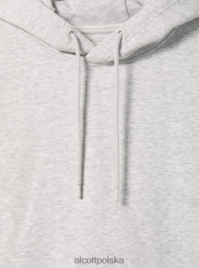odzież Alcott bluza z kapturem i kieszenią kangurką wh2 biały mężczyźni 2TXFF6944