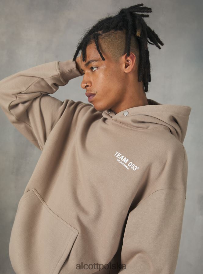 odzież Alcott bluza z nadrukiem drużyny 053 średni piasek sa2 mężczyźni 2TXFF61057