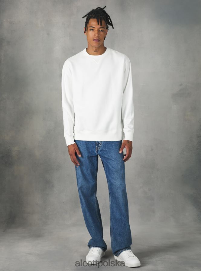 odzież Alcott bluza z okrągłym dekoltem wh2 biały mężczyźni 2TXFF6709