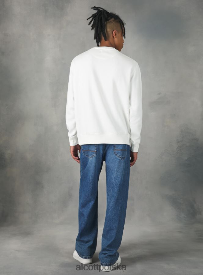 odzież Alcott bluza z okrągłym dekoltem wh2 biały mężczyźni 2TXFF6709