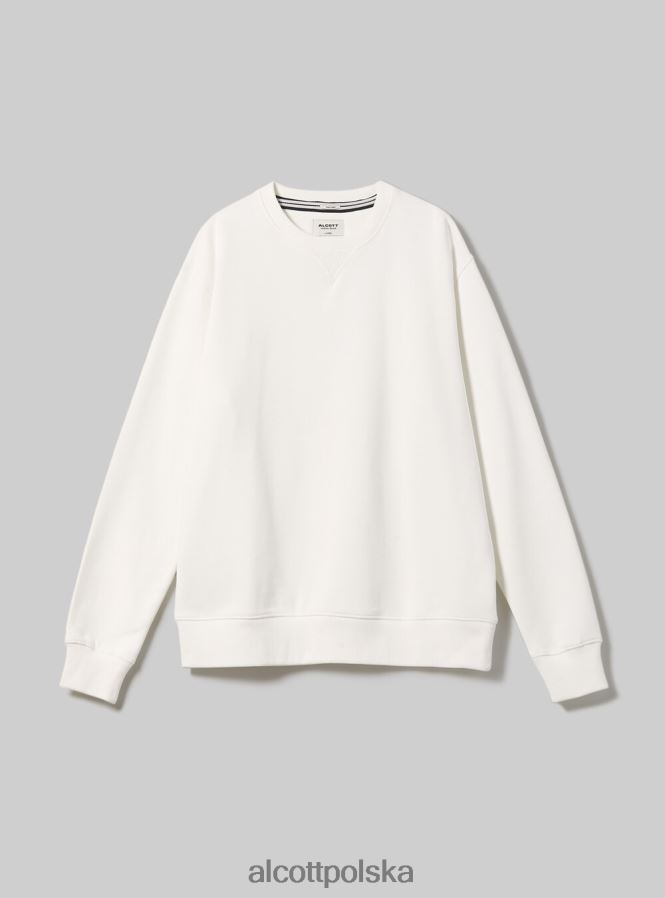 odzież Alcott bluza z okrągłym dekoltem wh2 biały mężczyźni 2TXFF6709