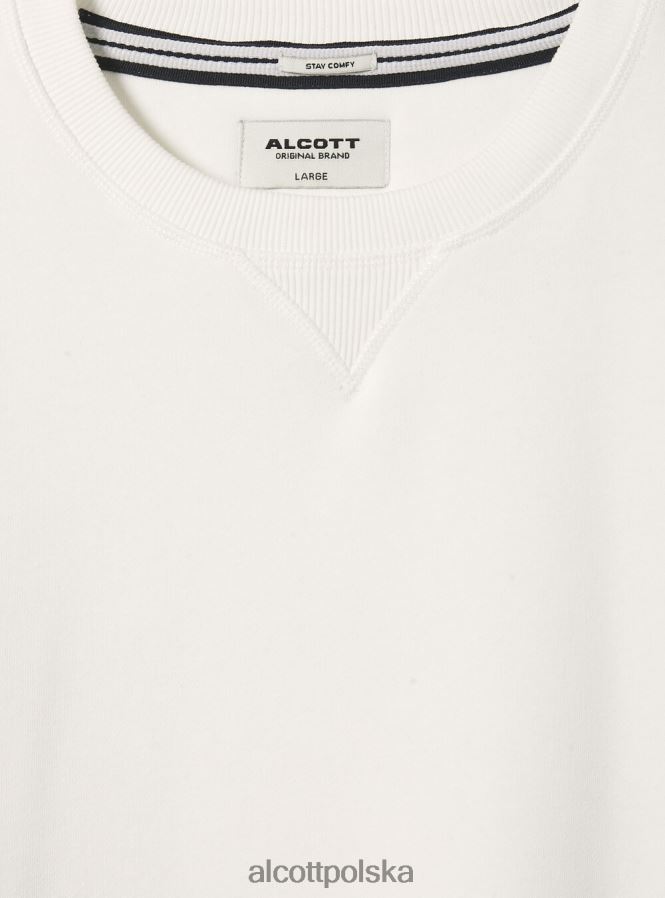 odzież Alcott bluza z okrągłym dekoltem wh2 biały mężczyźni 2TXFF6709