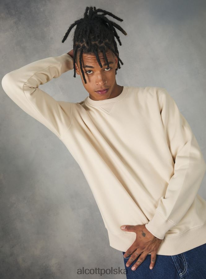 odzież Alcott bluza z okrągłym dekoltem wh2 biały mężczyźni 2TXFF6822