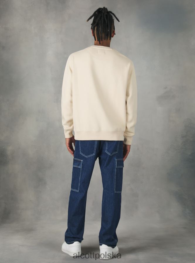 odzież Alcott bluza z okrągłym dekoltem wh2 biały mężczyźni 2TXFF6822