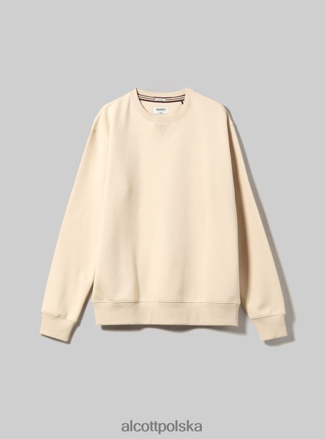 odzież Alcott bluza z okrągłym dekoltem wh2 biały mężczyźni 2TXFF6822