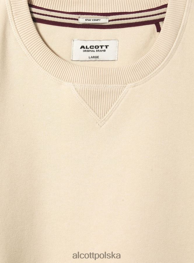 odzież Alcott bluza z okrągłym dekoltem wh2 biały mężczyźni 2TXFF6822