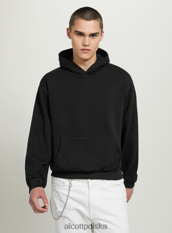 odzież Alcott felpa boxy fit z cappuccio wh1 ecru mężczyźni 2TXFF6637