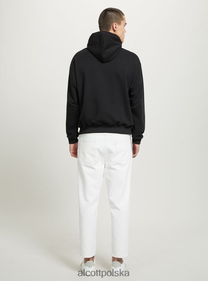 odzież Alcott felpa boxy fit z cappuccio wh1 ecru mężczyźni 2TXFF6637