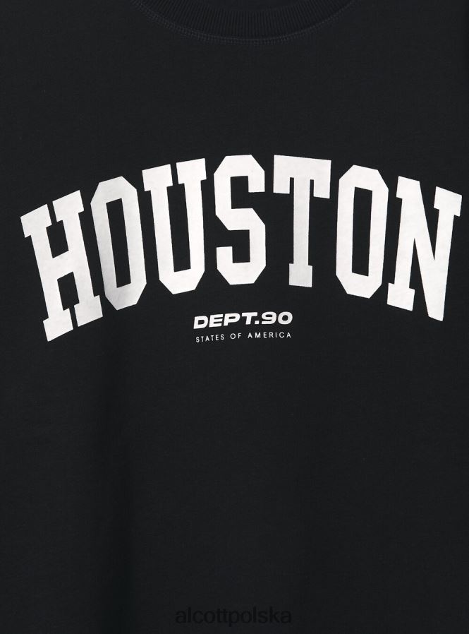 odzież Alcott felpa girocollo con stampa college bo1 bordowy ciemny mężczyźni 2TXFF61113