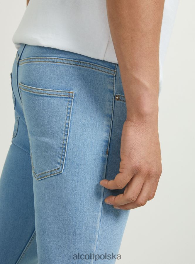 odzież Alcott Bardzo obcisłe dżinsy ze stretchem d003 średni niebieski mężczyźni 2TXFF61080