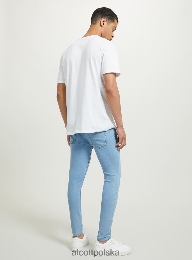 odzież Alcott Bardzo obcisłe dżinsy ze stretchem d003 średni niebieski mężczyźni 2TXFF61080