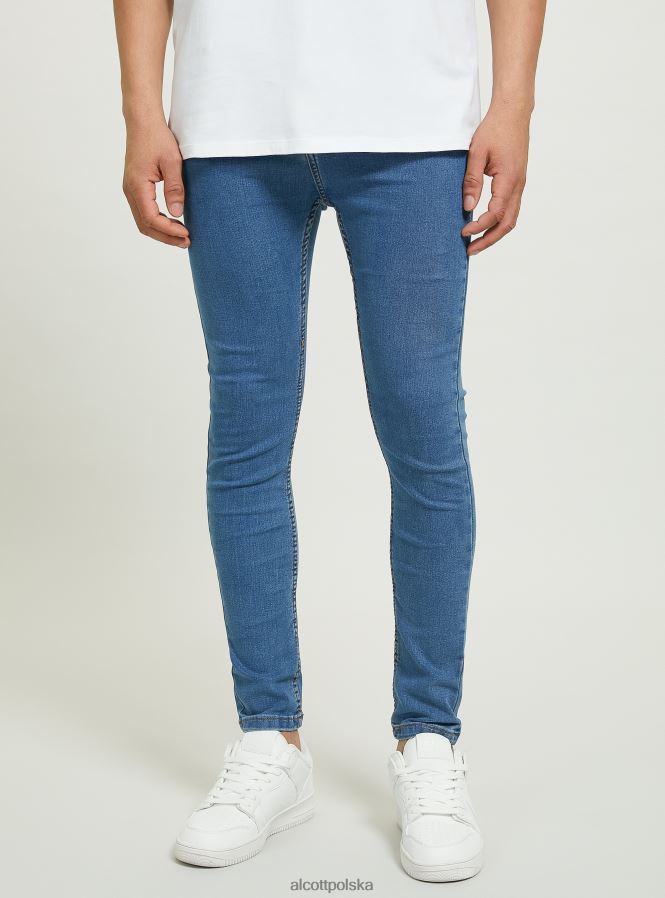 odzież Alcott Bardzo obcisłe dżinsy ze stretchem d003 średni niebieski mężczyźni 2TXFF6739