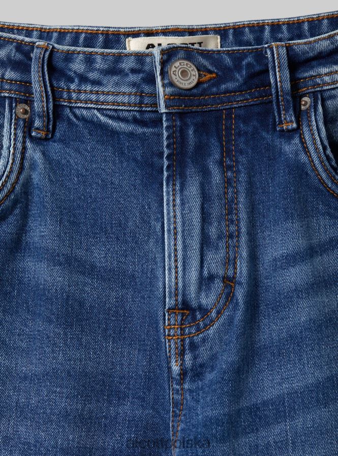 odzież Alcott Dżinsy bawełniane o dopasowanym kroju d003 średni niebieski mężczyźni 2TXFF61121