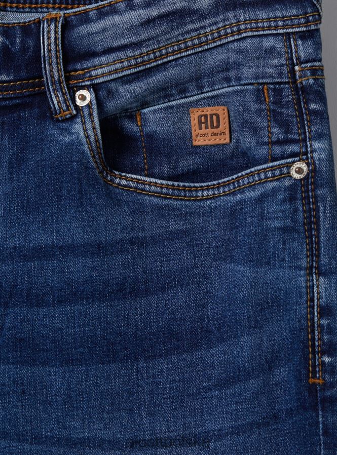 odzież Alcott Dżinsy skinny fit z elastycznego denimu d002 średni ciemnoniebieski mężczyźni 2TXFF61150