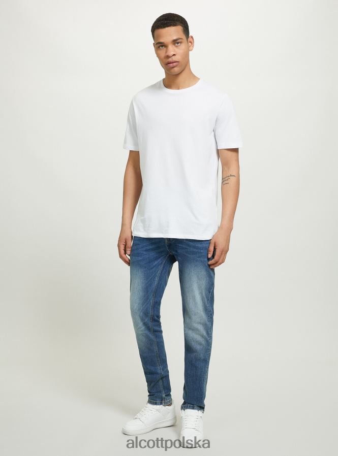 odzież Alcott Dżinsy skinny fit z elastycznego denimu d002 średni ciemnoniebieski mężczyźni 2TXFF61152