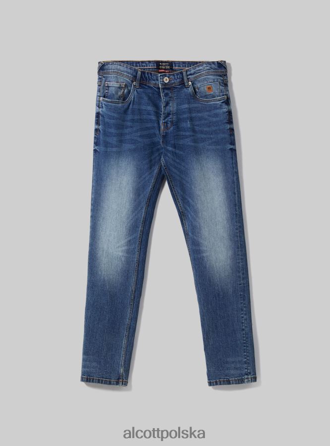 odzież Alcott Dżinsy skinny fit z elastycznego denimu d002 średni ciemnoniebieski mężczyźni 2TXFF61152