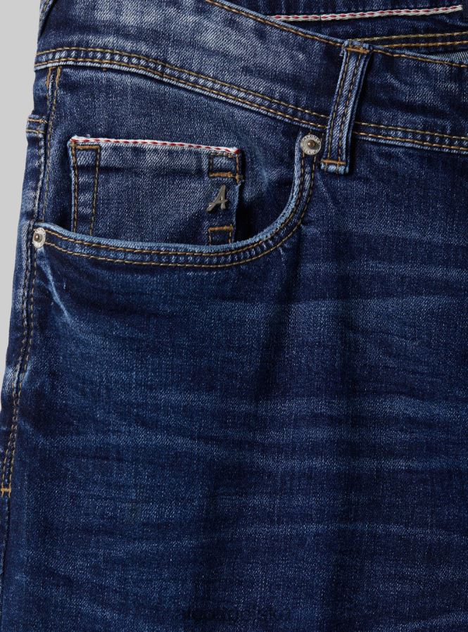 odzież Alcott Dżinsy skinny fit z elastycznego denimu d002 średni ciemnoniebieski mężczyźni 2TXFF6692