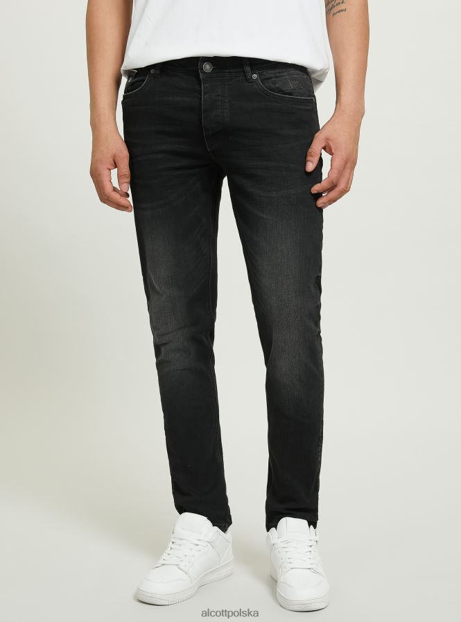 odzież Alcott Dżinsy skinny fit z elastycznego denimu d002 średni ciemnoniebieski mężczyźni 2TXFF6729