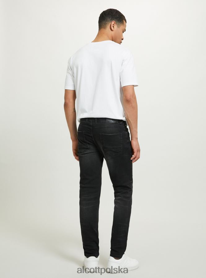 odzież Alcott Dżinsy skinny fit z elastycznego denimu d002 średni ciemnoniebieski mężczyźni 2TXFF6729