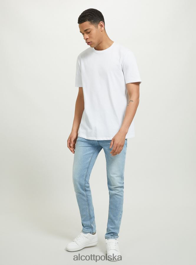 odzież Alcott Dżinsy skinny fit z elastycznego denimu d002 średni ciemnoniebieski mężczyźni 2TXFF6852