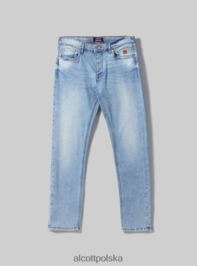 odzież Alcott Dżinsy skinny fit z elastycznego denimu d002 średni ciemnoniebieski mężczyźni 2TXFF6852