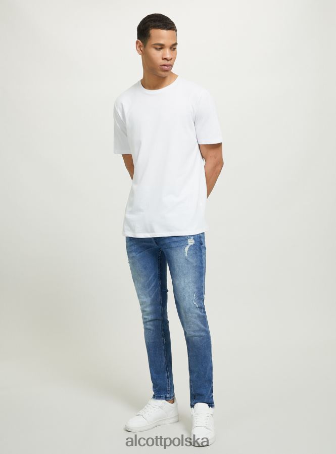 odzież Alcott Dżinsy skinny fit z elastycznego denimu d002 średni ciemnoniebieski mężczyźni 2TXFF6921