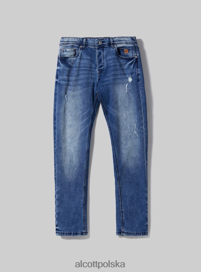 odzież Alcott Dżinsy skinny fit z elastycznego denimu d002 średni ciemnoniebieski mężczyźni 2TXFF6921