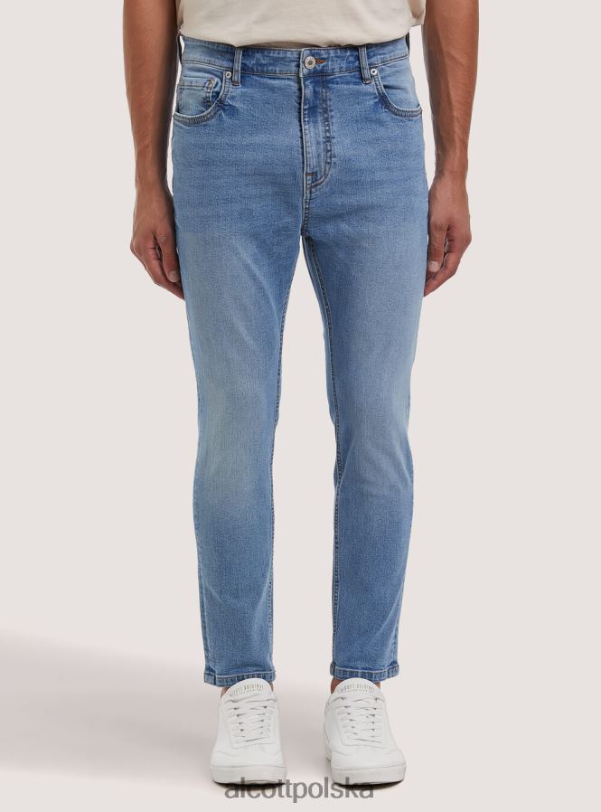 odzież Alcott Dżinsy ze stretchem typu carrot fit d007 jasny lazur mężczyźni 2TXFF6917