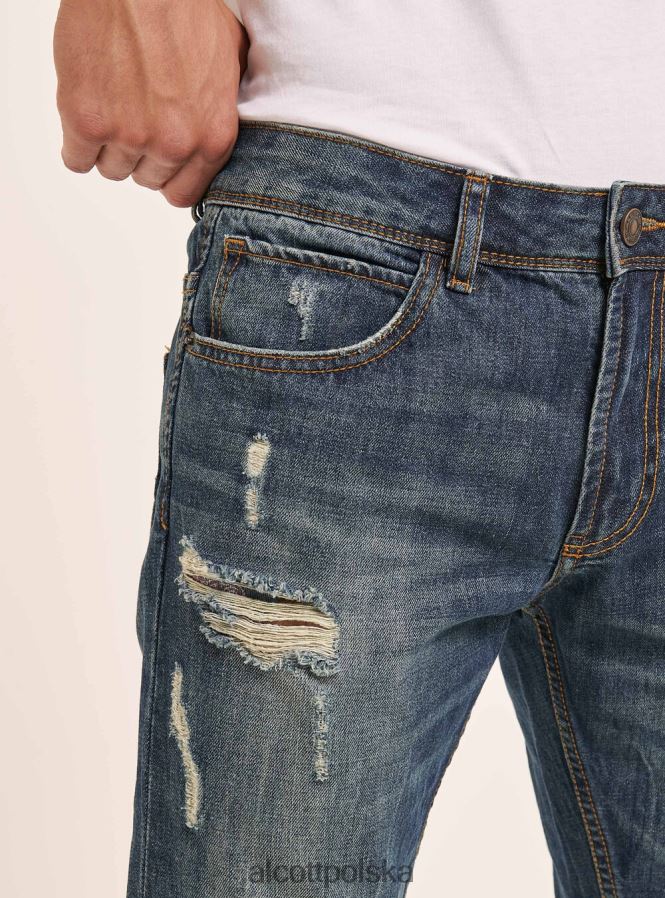 odzież Alcott dżinsy o dopasowanym kroju lazur mężczyźni 2TXFF6806