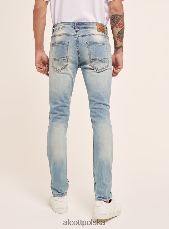 odzież Alcott dżinsy o obcisłym kroju niebieski mężczyźni 2TXFF6902