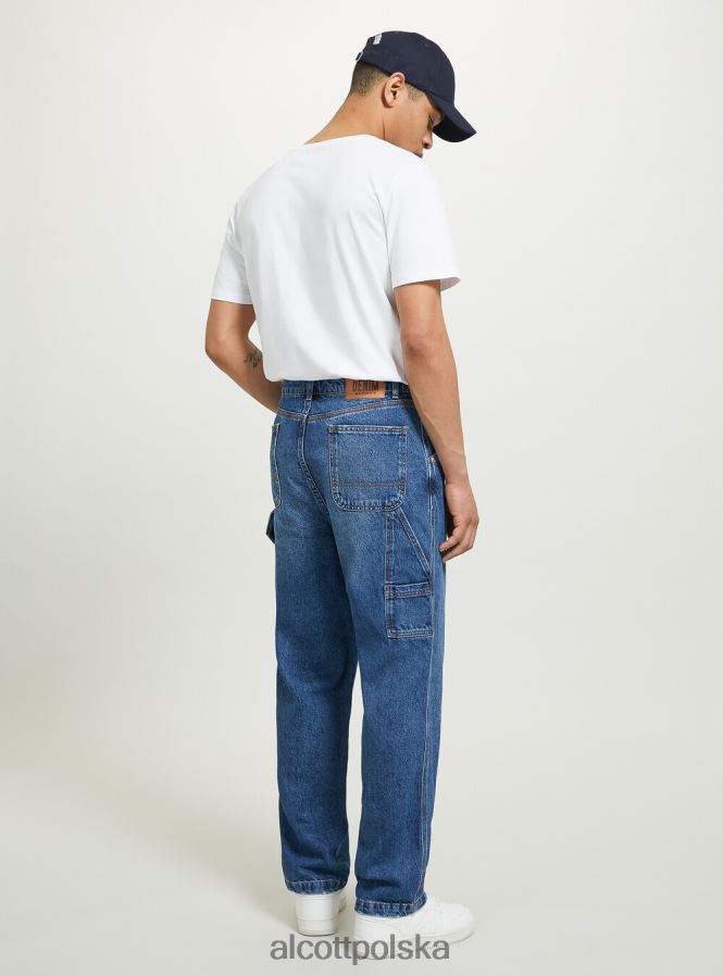 odzież Alcott dżinsy stolarskie d003 średni niebieski mężczyźni 2TXFF6638