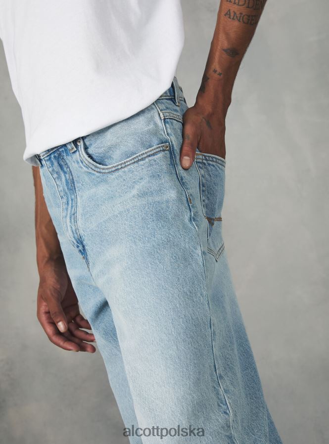 odzież Alcott luźne jeansy d003 średni niebieski mężczyźni 2TXFF61086