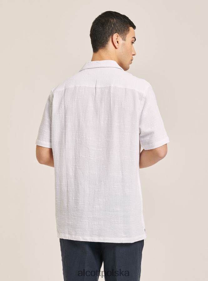 odzież Alcott camicia collo kręgielnia w misto con taschino wh1 ecru mężczyźni 2TXFF61090