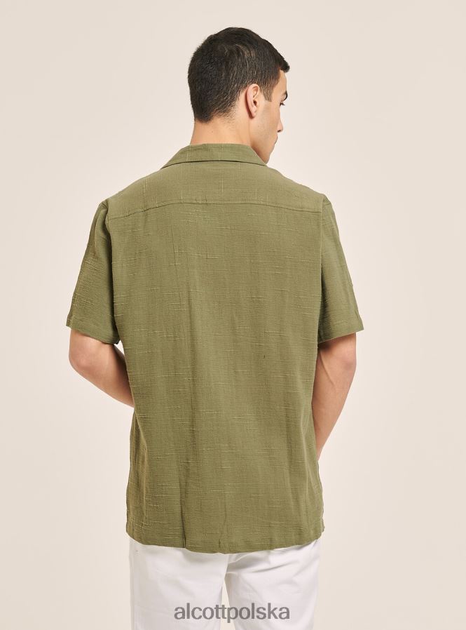 odzież Alcott camicia collo kręgielnia w misto con taschino wh1 ecru mężczyźni 2TXFF6820