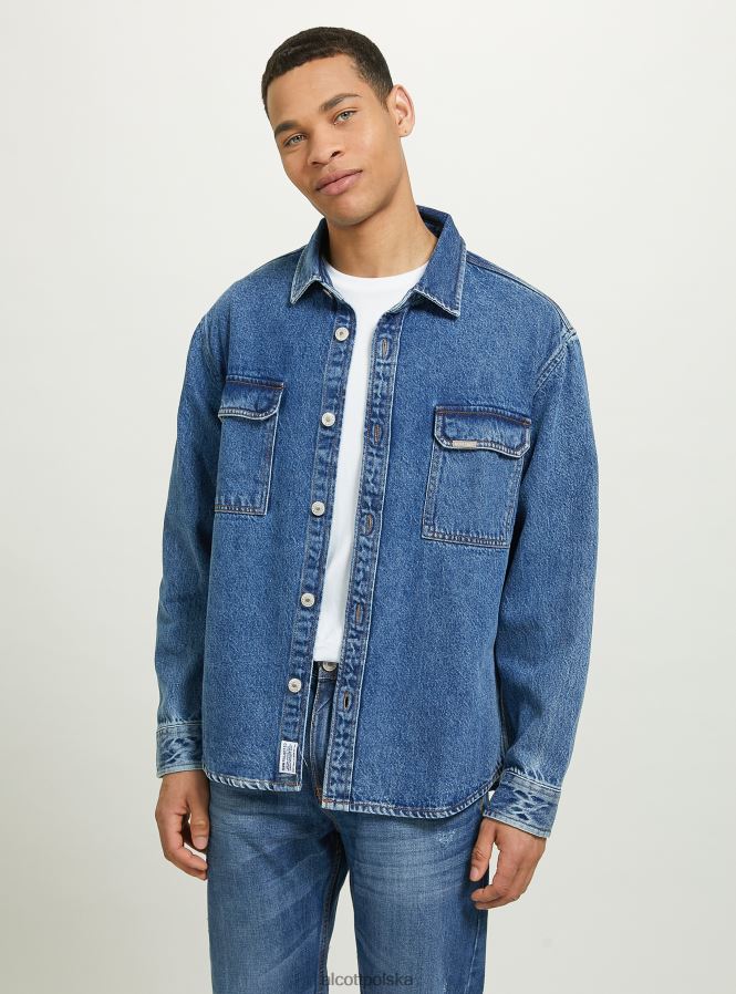 odzież Alcott camicia z denimu oversize z tasconi d006 lazur mężczyźni 2TXFF6641