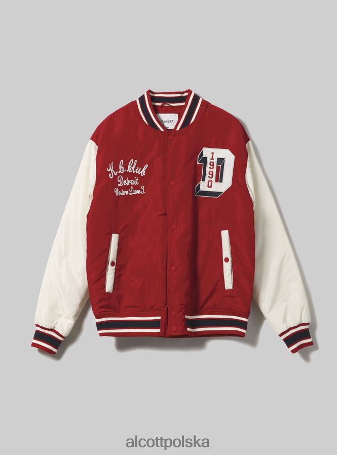 odzież Alcott Kurtka bomber w stylu college'u z wyściółką pochodzącą z recyklingu bk1 czarny mężczyźni 2TXFF6821