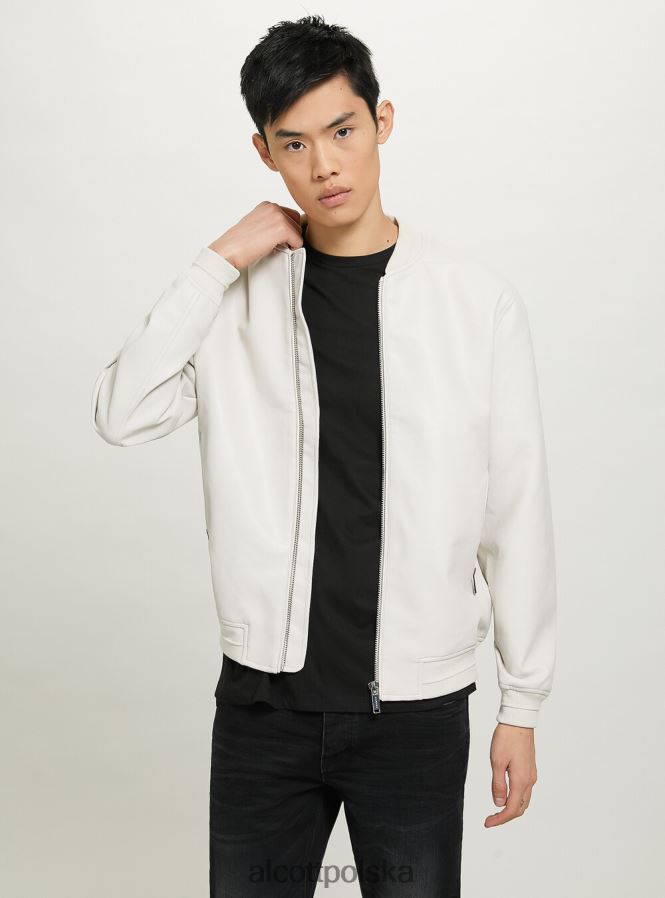 odzież Alcott Kurtka bomber z efektem skóry bk1 czarny mężczyźni 2TXFF6918