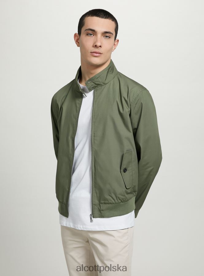 odzież Alcott Kurtka bomber z mieszanki bawełny bg1 beżowy ciemny mężczyźni 2TXFF61201
