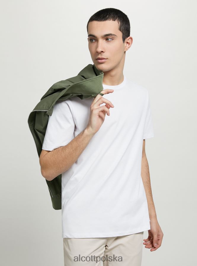 odzież Alcott Kurtka bomber z mieszanki bawełny bg1 beżowy ciemny mężczyźni 2TXFF61201