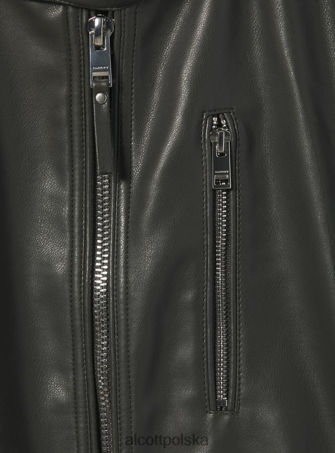 odzież Alcott Kurtka z eko skóry, zapinana na zamek czarny mężczyźni 2TXFF61153