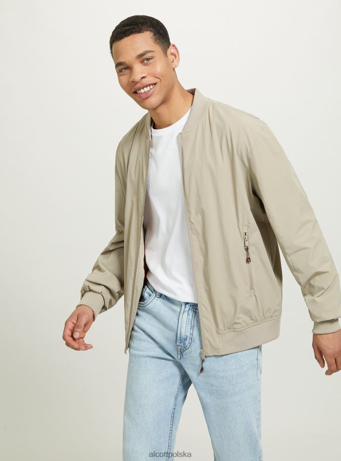 odzież Alcott kurtka ze ściągaczowymi detalami czarny mężczyźni 2TXFF61018